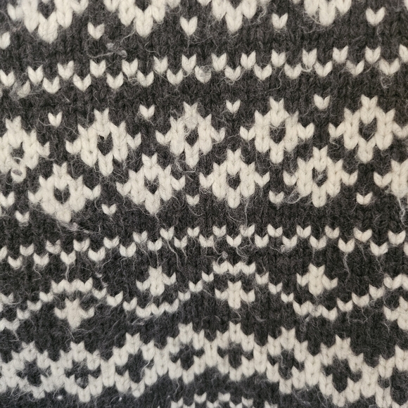 GUC Marine Layer Jill Fair Isle Wool Alpaca Crew Sweater Charcoal Cream XL - Picture 5 of 11